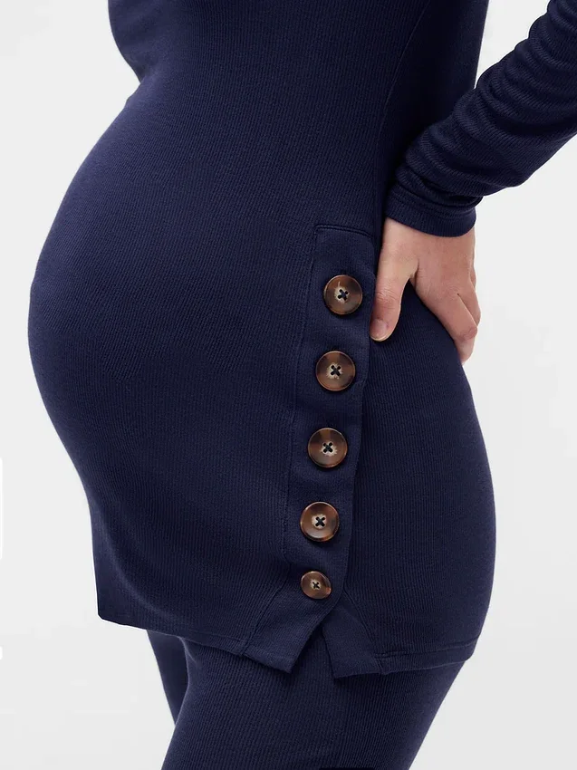 Hamile Giyim Modal Ribana Pijama Takımı