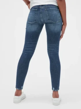Hamile Giyim Modeli Yıpranmış Tam Panel Favorite Jeggings