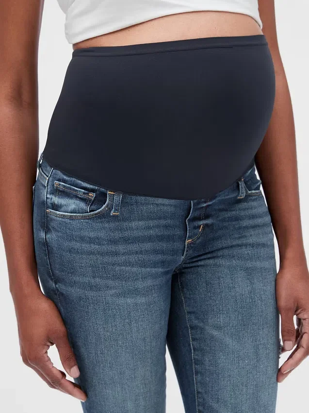 Hamile Giyim Modeli Yıpranmış Tam Panel Favorite Jeggings