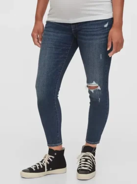 Hamile Giyim İç Panelli Skinny Ayak Bileği Jean'leri
