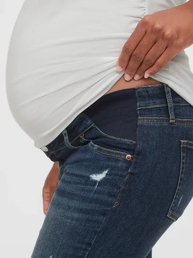 Hamile Giyim İç Panelli Skinny Ayak Bileği Jean'leri