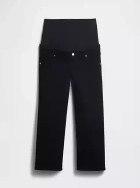 Hamile Giyim Tam Panel Stride Geniş Paça Jean’ler
