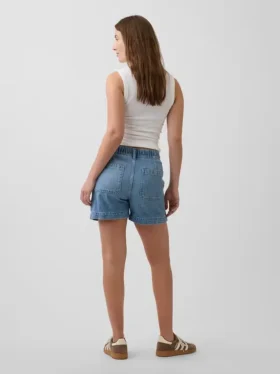 Hamile Giyim Tam Panel Ultra Yumuşak Denim Kolay Giyilebilir Şortlar