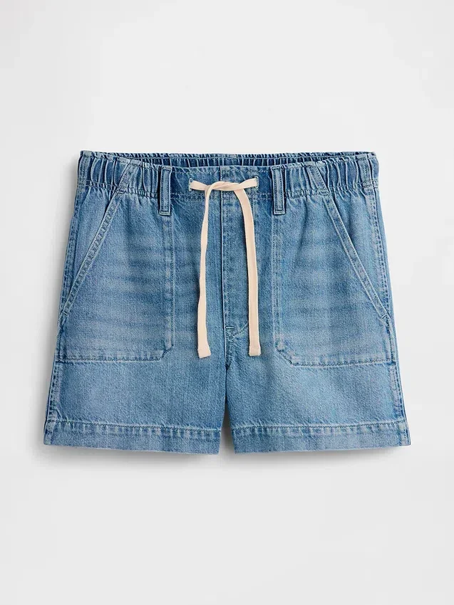 Hamile Giyim Tam Panel Ultra Yumuşak Denim Kolay Giyilebilir Şortlar