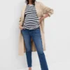Hamile Giyim Tam Panel Vintage Slim Jean'ler