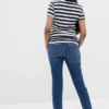 Hamile Giyim Tam Panel Vintage Slim Jean'ler