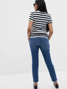 Hamile Giyim Tam Panel Vintage Slim Jean’ler