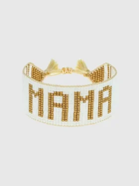 Hart Beyaz ve Altın Mama Bileklik