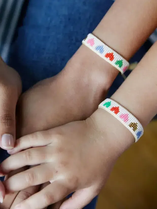 Hart Mini and Me Gökkuşağı Kalpler Bileklik Seti