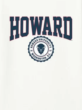 Howard Üniversitesi Kolej Arması Koyu Renkli Grafik Tişört
