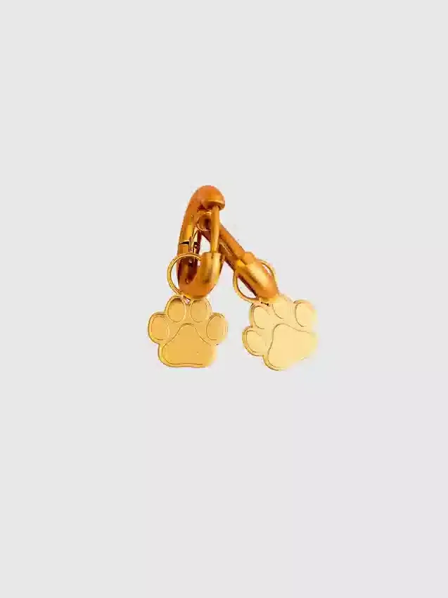 Huggie Küpeler için Delikli Kedi Pençesi Desenli Charms