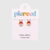 Huggie Küpeler için Pierced Co Çilek Reçeli Charms