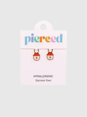 Huggie Küpeler için Pierced Co Çilek Reçeli Charms