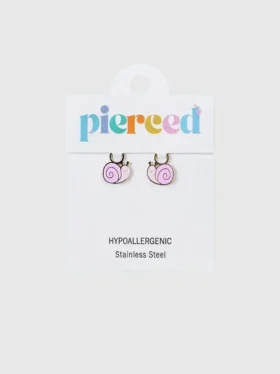 Huggie Küpeler için Pierced Co Salyangoz Süsleri