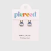 Huggie Küpeler için Pierced Co Yaban Mersini Charms