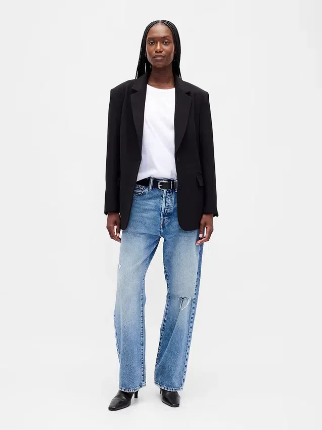 Çift Yönlü Esnek Oversized Blazer