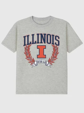 Illinois Üniversitesi Laurels Koyu Grafik Tişört