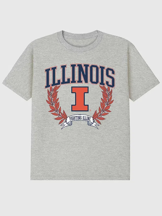 Illinois Üniversitesi Laurels Koyu Grafik Tişört