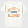 Illinois Üniversitesi Vintage Fighting Illini Grafik Tişört