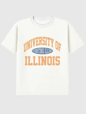 Illinois Üniversitesi Vintage Fighting Illini Grafik Tişört