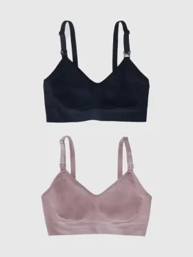 Ingrid and Isabel Basics Hamile Giyim Dikişsiz 2'si 1 Arada Emzirme ve Süt Sağma Sütyeni 2'li Paket