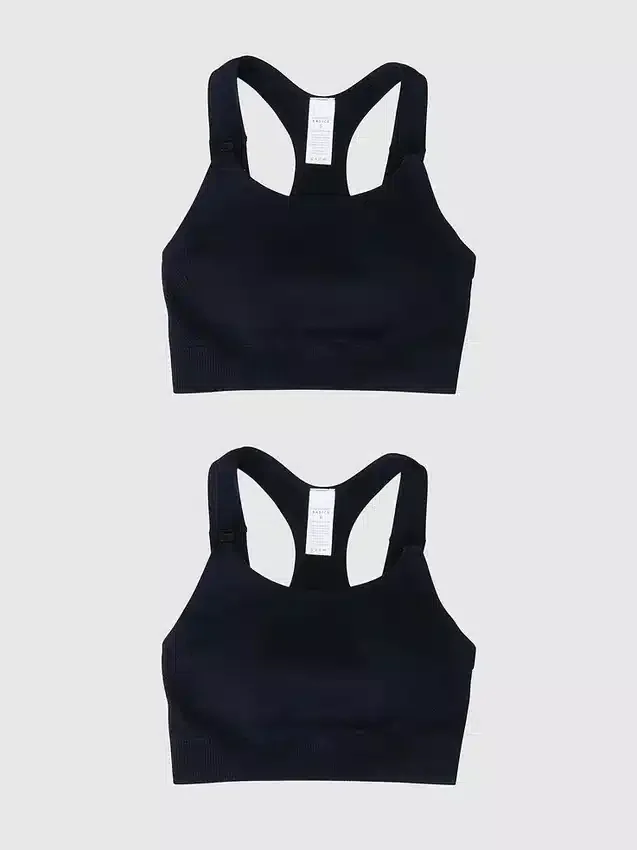 Ingrid and Isabel Basics Hamile Giyim Dikişsiz Emzirme Spor Sütyeni 2'li Paket