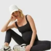 Ingrid and Isabel Uzun Siyah Hamile Giyim Spor Unitard Tulumu