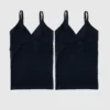 Ingrid ve Isabel Basics Hamile Giyim Dikişsiz Çapraz Emzirme Kolsuz Bluz 2'li Paket