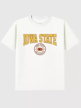 Iowa State Üniversitesi Kolej Arması Koyu Renkli Grafik Tişört