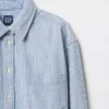 Çizgili Büyük Boy Denim Gömlek