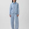 Çizgili Denim İş Ceketi