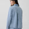 Çizgili Denim İş Ceketi