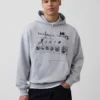 Jean-Michel Basquiat Ağır Kapüşonlu Sweatshirt