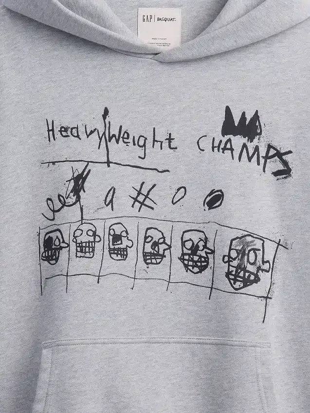Jean-Michel Basquiat Ağır Kapüşonlu Sweatshirt