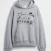 Jean-Michel Basquiat Ağır Kapüşonlu Sweatshirt