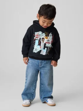 Jean-Michel Basquiat Küçük Çocuk Vintagesoft Kapüşonlu Sweatshirt