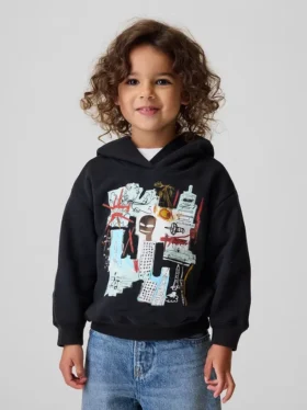 Jean-Michel Basquiat Küçük Çocuk Vintagesoft Kapüşonlu Sweatshirt