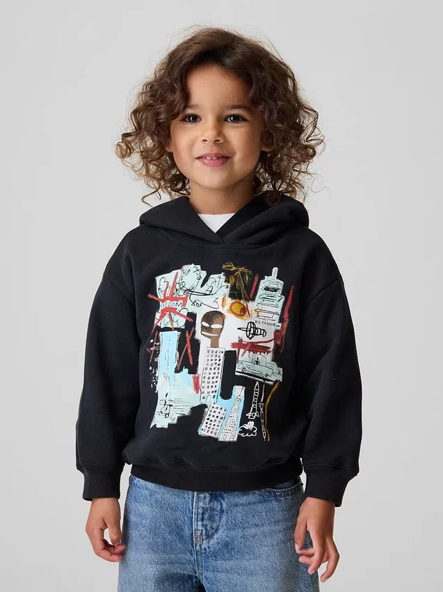 Jean-Michel Basquiat Küçük Çocuk Vintagesoft Kapüşonlu Sweatshirt