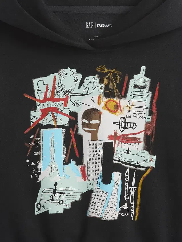 Jean-Michel Basquiat Küçük Çocuk Vintagesoft Kapüşonlu Sweatshirt