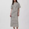 Kalın Kumaşlı Oversized Maxi Tişört Elbise