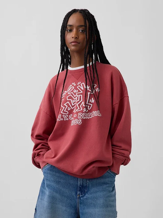 Keith Haring Ağır Logo Sweatshirt