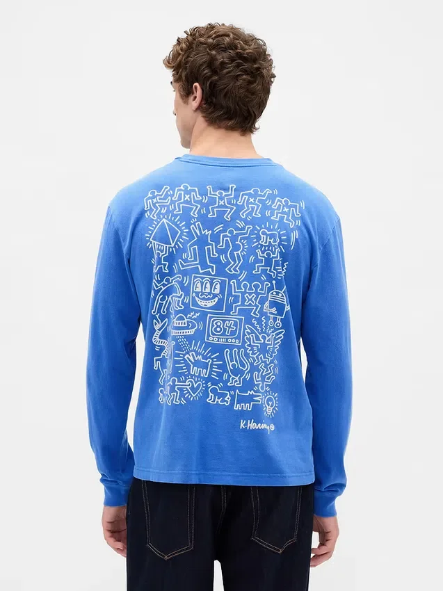 Keith Haring Bol Kesim Grafikli Tişört