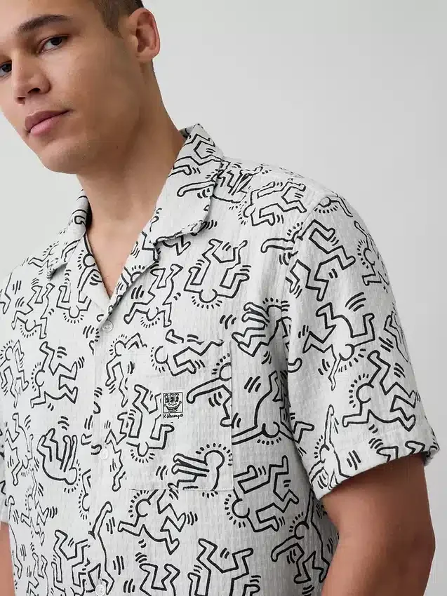 Keith Haring Dokulu Gömlek