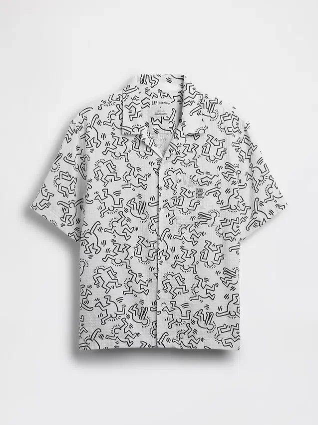Keith Haring Dokulu Gömlek