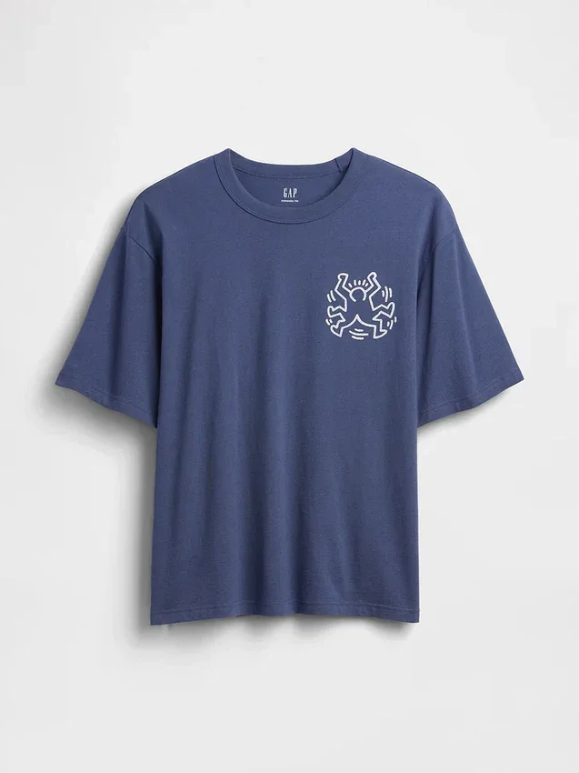 Keith Haring Oversized Grafik Tişört