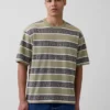 Keith Haring Oversized Çizgili Tişört