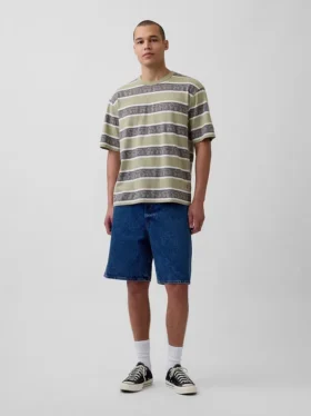 Keith Haring Oversized Çizgili Tişört