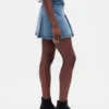 Kemerli Denim Mini Etek
