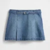 Kemerli Denim Mini Etek
