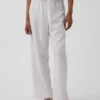 Keten Karışımlı Dantel Kenarlı Pijama Pantolonu